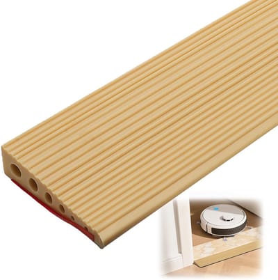 Drempelhelling 100 x 10 x 2,5 cm - Antislip Rubberen Oprijplaat voor Rolstoel en Kinderwagen