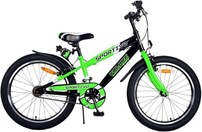 Stoere Jongensfiets 20 inch Groen met Handremmen voor School en Vrienden