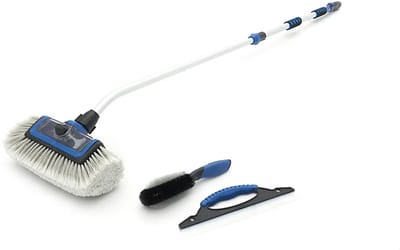 3 Delige Auto Schoonmaakset / Borstelset met Telescopische Steel