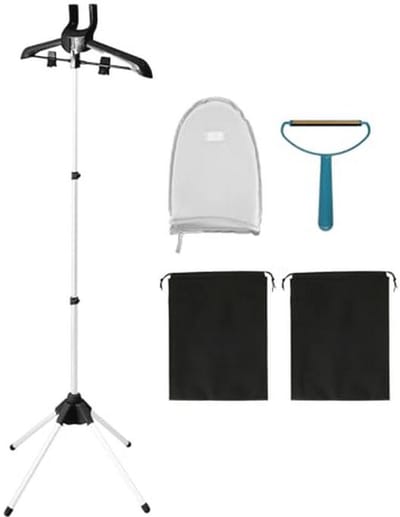 Opvouwbare stoomhanger voor kleding met 360° rotatie en verstelbare hoogte