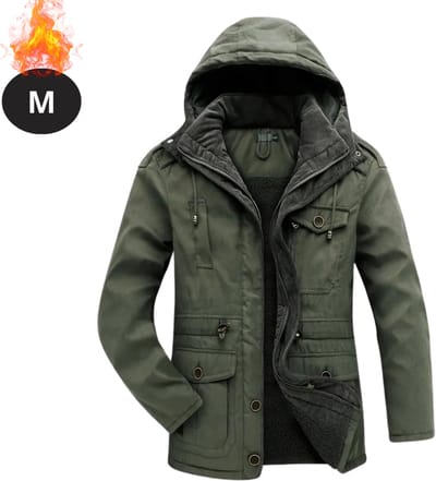 Livano Winterjas - Parka - Heren - Winter - Jas - Volwassen - Stijlvol - Met Capuchon - Legergroen - M