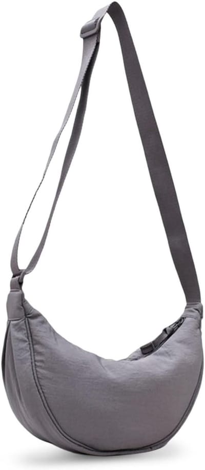 Nylon Crossbody Tas - Schoudertas Dames - Dagelijks Gebruik - Lichtgewicht Ontwerp - 31 cm Lengte - Bruin