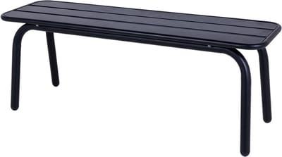 MaximaVida metalen tuinbank Max 120 cm zwart - zonder rugleuning