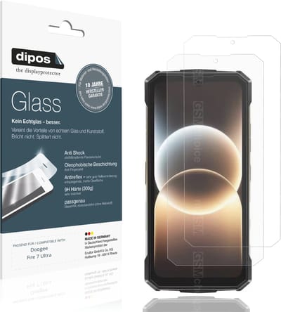 dipos – 2x Matte Pantserfolie geschikt voor Doogee Fire 7 Ultra | 9H Screenprotector
