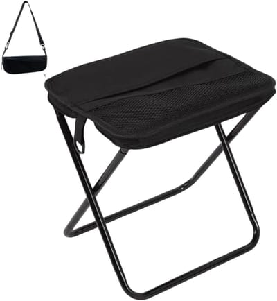 Dailygoods- Campingkruk - Inklapbaar - Opvouwbaar - Draagbaar - Rugzakkruk - Houdt tot 120 kg - Voor kamperen en outdoor - Opvouwbare Kruk