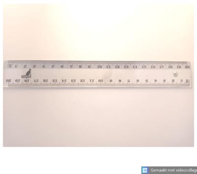 Liniaal Lineaal Meetlat - 20cm - Kunststof Transparant - Millimeter Centimeter - Basic - Kangaro - Ruler Regle - K-4117200