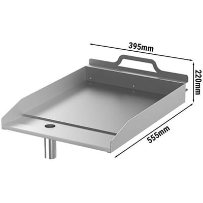 GGM Gastro Grillplatte für Gas Wassergrill Zilver