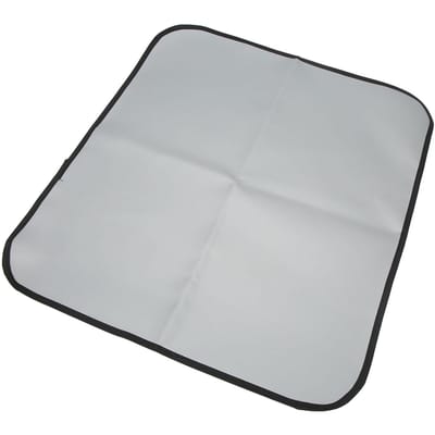 Couverture de Pique-nique Anti-Feu Fibre de Verre Enduite Silicone Grise Coin Arrondi Tapis Ignifuge pour M(59cm / 23.2in Long)