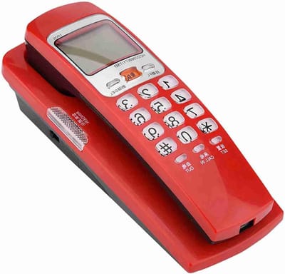 Vaste Telefoon - Huistelefoon Kantoor - Nummerherkenning Bellen - Aanpasbaar Volume - 30 Groep Oproepen - Rood