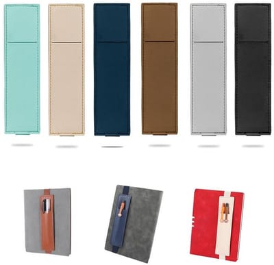 KZQ 6 stuks flexibele pennenhoesjes - Penhouderset - Geschikt voor notitieboeken, planners, ringbanden, agenda's, schoolspullen en kantoorartikelen.
