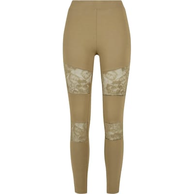 Urban Classics - Laces Inset Sportlegging - XS - Groen
