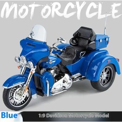 1:9 Harley D-Vtri Glide Ultra Luxe Driewieler Legering Diecast Model Motorfiets Geluid & Licht Collectie Decoratie Cadeaubox black