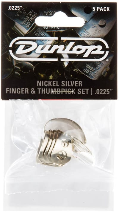 Jim Dunlop 33P - Fingerpick - Nikkel - 0,0225 in - Player's Pack 5 Stuks