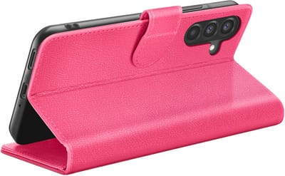 Zanae, Hoesje geschikt voor Samsung A17 - Wallet Case & Magneetsluiting, Fuchsia
