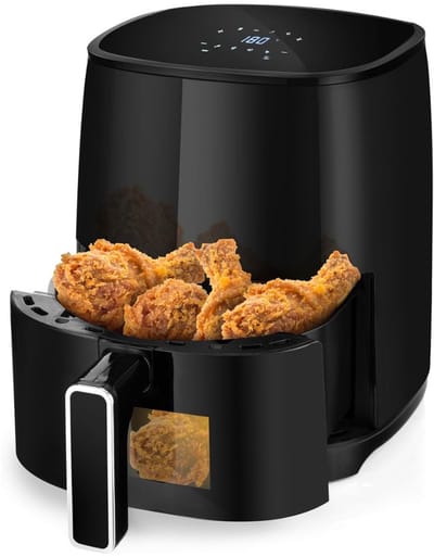 RVV® Mini airfryer - Airfryer - Airfryer klein - Zwart - ‎25cm x 30cm x 35cm