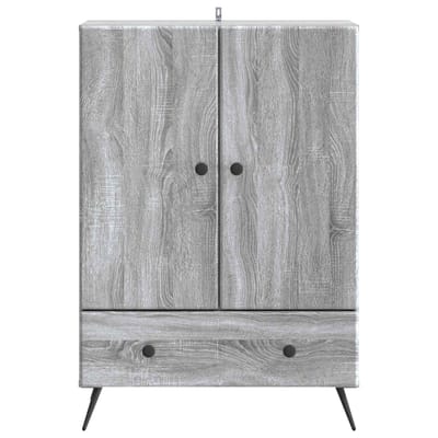 vidaXL - Dressoir - Grijs - sonoma - 66 - x - 34,5 - x - 95 - cm - Bewerkt - hout