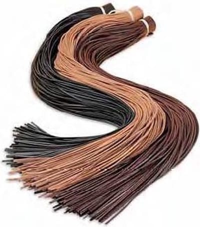 Lederen schoenveter naturel beige 120 cm