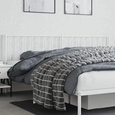 vidaXL - Vervangend - hoofdbord - 200 - cm - metaal - wit