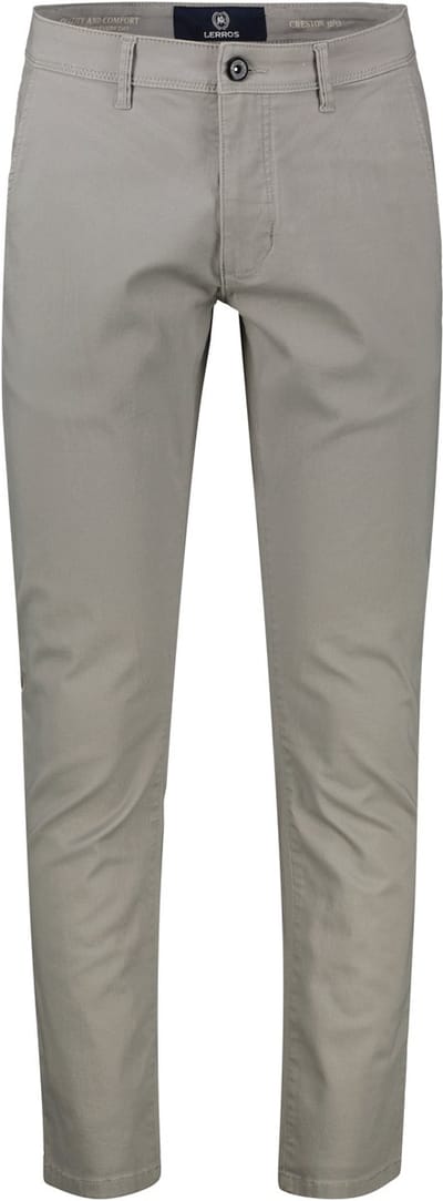 LERROS Chino met stretch, comfortabele pasvorm , Maat: W34_L32 , Kleur: MID GREY , 98% katoen, 2% elastaan