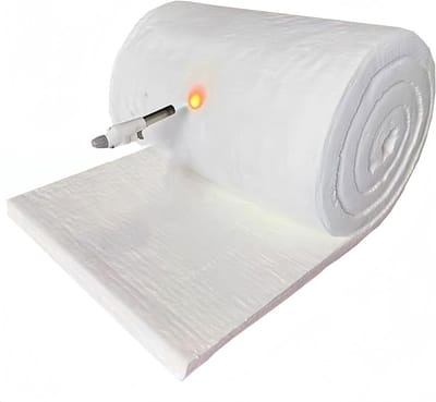 Keramische Isolatie Dekens - Hittebestendig Materiaal - Hoge Temperatuur Isolatie - Lage Thermische Geleiding - 380x60x2.5cm - Wit