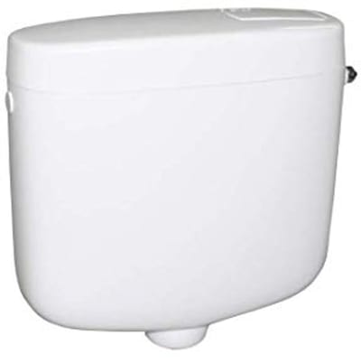 Spoelbak Diep Hangend 6 Liter met Start-Stop Techniek en Hoekventiel G 1/2 - Wit-Alpine