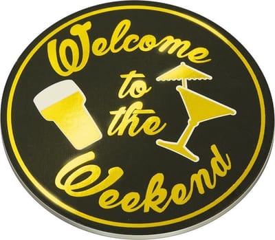 Glossy coasters - Welcome to the weekend