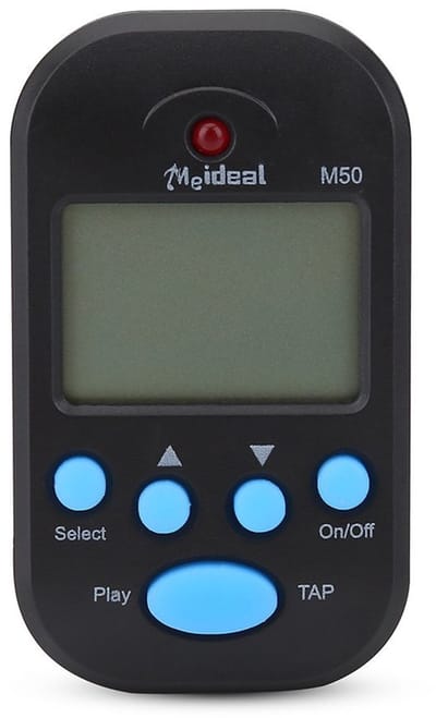 Cosensi - Digitale Mini-Metronoom - Professioneel Muziekinstrument - Tijd-Metronoom - Portabel - Dual Koptelefoon Uitgang - Zwart