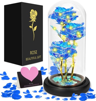 Eeuwige Roos in Glas met LED Verlichting - Romantisch Cadeau voor Elke Gelegenheid