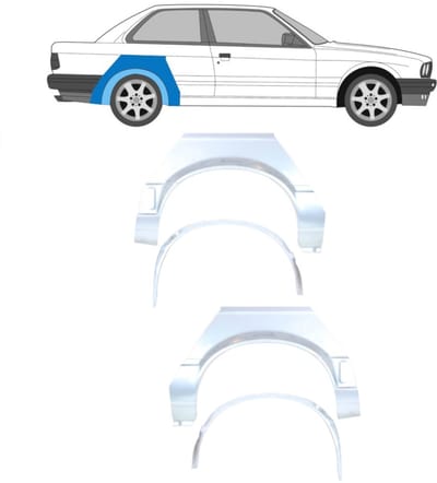 Binnen + buiten reparatiepaneel achter spatbord voor BMW 3 E30 1987-1994 / Set
