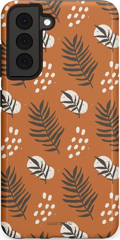 Casetastic Hoesje Geschikt voor Samsung S21 FE - Stijlvolle Beschermende Duo-layer Case - Rustiek ritme