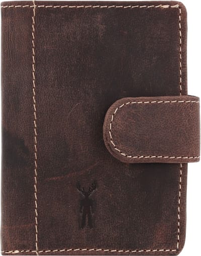 Jack Kinsky Baltimore Kredietkaart etui RFID-bescherming Leer 11 cm - 3 Sleuven - mokka