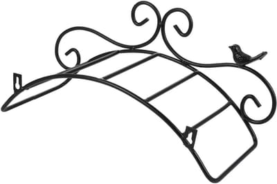 Tuinslanghouder Wandmontage - Slangrek Opberger - Tuin Organiseren - Antiek IJzer Design - 378 cm - Zwart