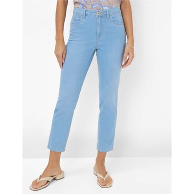 Brax Dames Jeans  Style MARY S USED BLEACHED BLUE, denim lichtblauw, maat 44