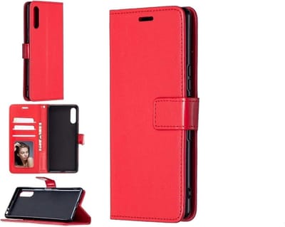 LuxeBass Hoesje geschikt voor Sony Xperia 5 II - Bookcase Rood - portemonnee hoesje gsm hoesje - telefoonhoes - telefoonhoesjes
