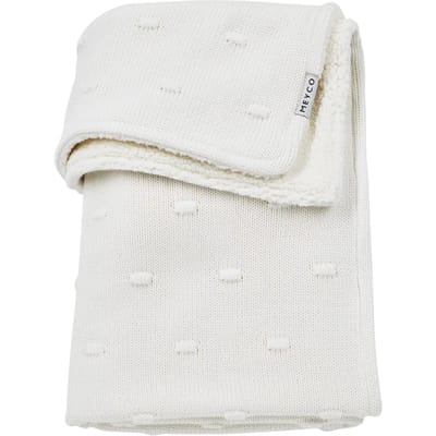 Meyco Baby Knots teddy wiegdeken - offwhite - 75x100cm - 2.0 TOG