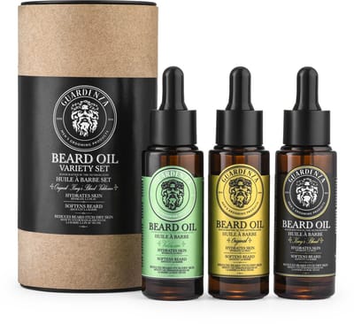 Guardenza Baardolie variety set - 3 verschillende baardoliën - baardverzorging - 30ml per fles - geschenkset mannen