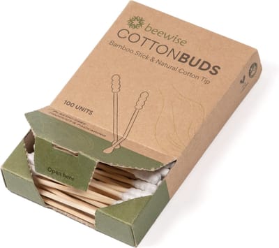 Bamboe Wattenstaafjes | Plasticvrije Q-tips | Sustainable Swab Sticks | User-Friendly Box Design | Ear Buds | Bamboo Cotton Buds | 4 x Packs