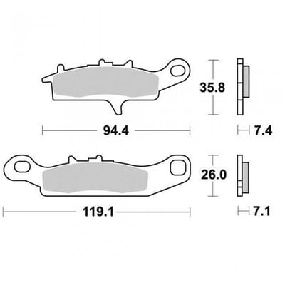 Plaquette de frein Vesrah pour Quad Kawasaki 650 KVF Prairie 2002 à 2009 AVG Neuf