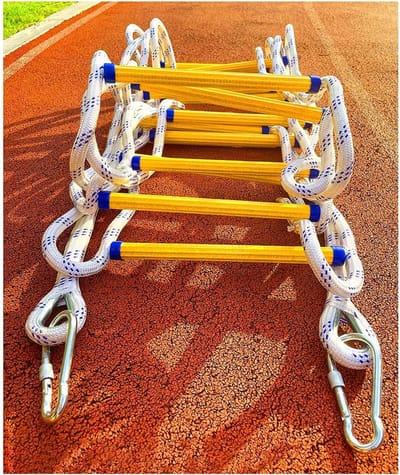Noodladder - Vluchtladder - Snelle Evacuatie - Sterk Draagvermogen - 18 Meter - Zwart
