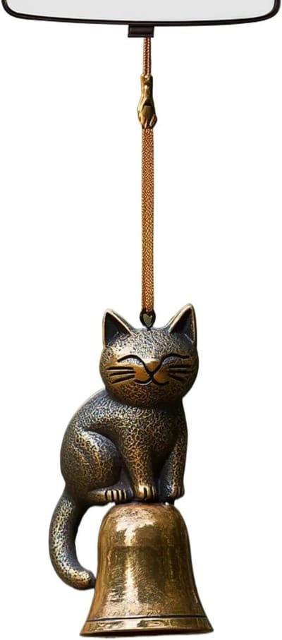 Muziekdoos met dieren - Kat decoratie - Tuin versieren - Aantrekkelijke beweging - 20 cm hoog - Koper