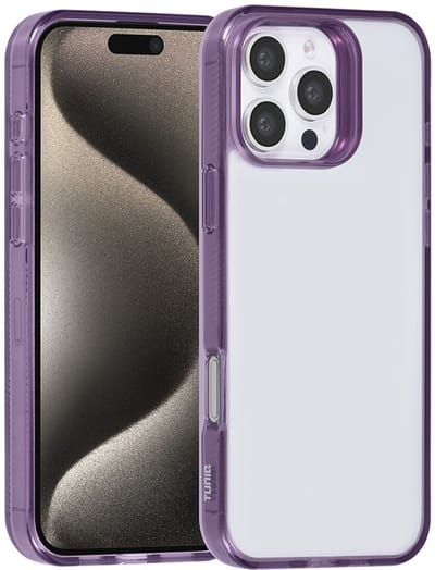TUNIQ telefoonhoesje voor Apple iPhone 16 Pro Max - Siliconen backcover - Paars