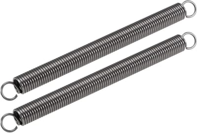 Compressievering 16mm OD, 2mm Draadmaat, 244mm Uitgevouwen Lengte, 200mm Vrije Lengte, Veerstaal, 33lbs Belastbaarheid, Grijs, Set van 2, Ideaal voor Mechanische Toepassingen en Veringstoepassingen