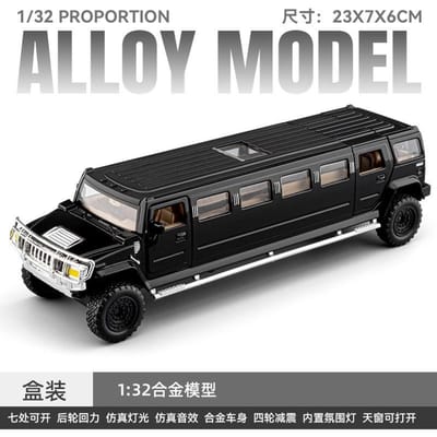 1:32 Verlengd Auto Simulatie Legering Auto Model Geluid En Licht Pull Back Speelgoed Auto Ornament