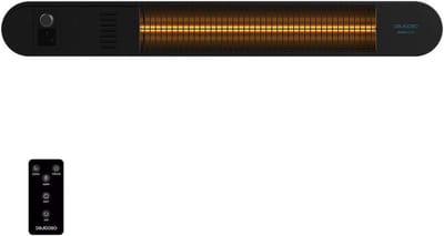 Wandverwarming - Halogeen Heater - Buiten Verwarmen - IP55 Waterbestendig - 2000 Watt - Zwart