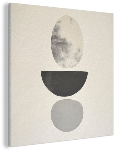 Akoestisch wandpaneel 40x40 cm - Vilt schilderij Beige - Japandi - Wabi sabi - Akoestische panelen - Geluidsdempende wanddecoratie - Geluidsisolatie woonkamer - Muurdecoratie geluidspanelen