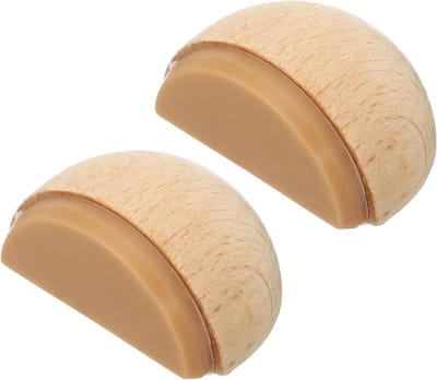 Deurstoppers - Deurwig set - Voorkom dichtslaan - Zelfklevend - 2 stuks - Houtkleurig