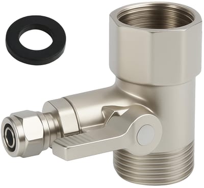 Cosensi - Shut-off Valve T-Adapter - 3-Way Connection - Corrosiebestendig - 1/2 x 1/2 x 9/16 - Tuin en Irrigatie - Wasserleiding - Koper