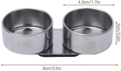 Dailygoods- Paletbeker Dubbele Dipper - Olieverf Pot - Roestvrij Staal - Afsluitbaar Deksel - Meng- en Bewaarfunctie - Compacte Afmetingen - Olieverfpot