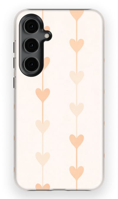 Tough Hoesje met Hartjes Samsung Galaxy S24 Plus | Little Love Tough Case Geschikt voor Mag | Hartjes Print Backcover Samsung Galaxy S24 Plus Vertical Hearts