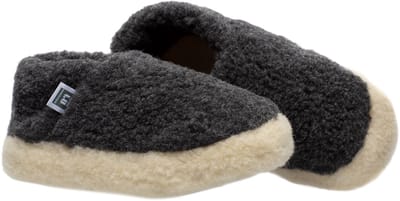 LuLu- Pantoffels - Sloffen - Antraciet Wit - 100% Schapenwol - Antislip zool - voor Dames en Heren - Maat 37 - 38